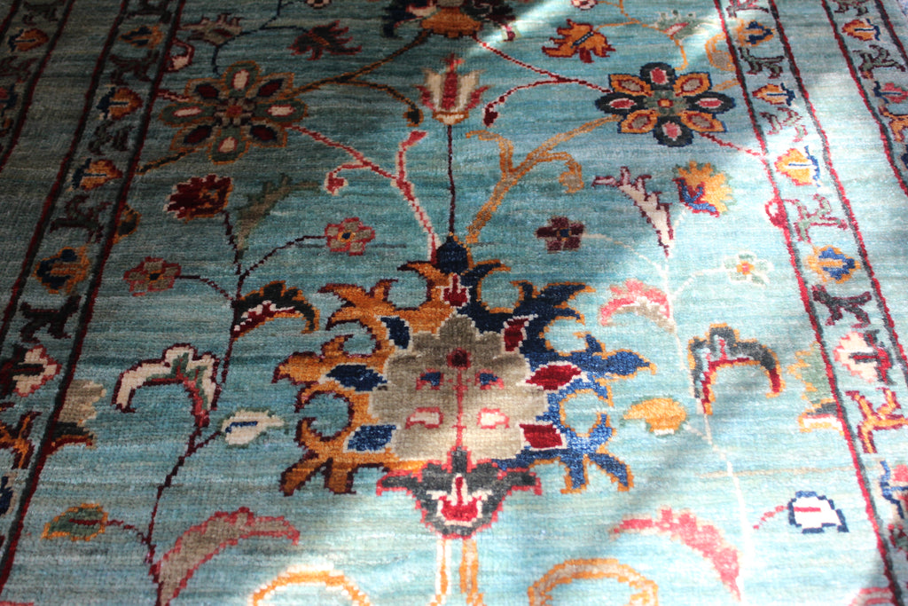 Afghan Sultani in Teal – Hand-Knotted Wool | 3x4