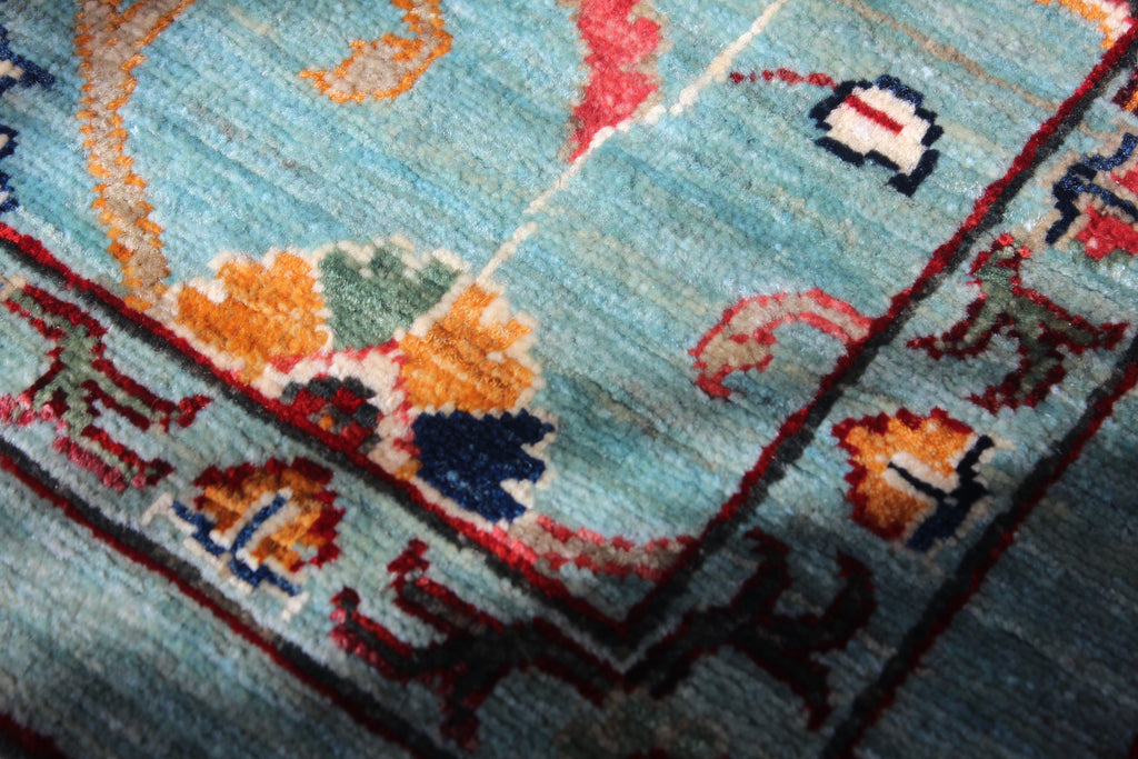 Afghan Sultani in Teal – Hand-Knotted Wool | 3x4