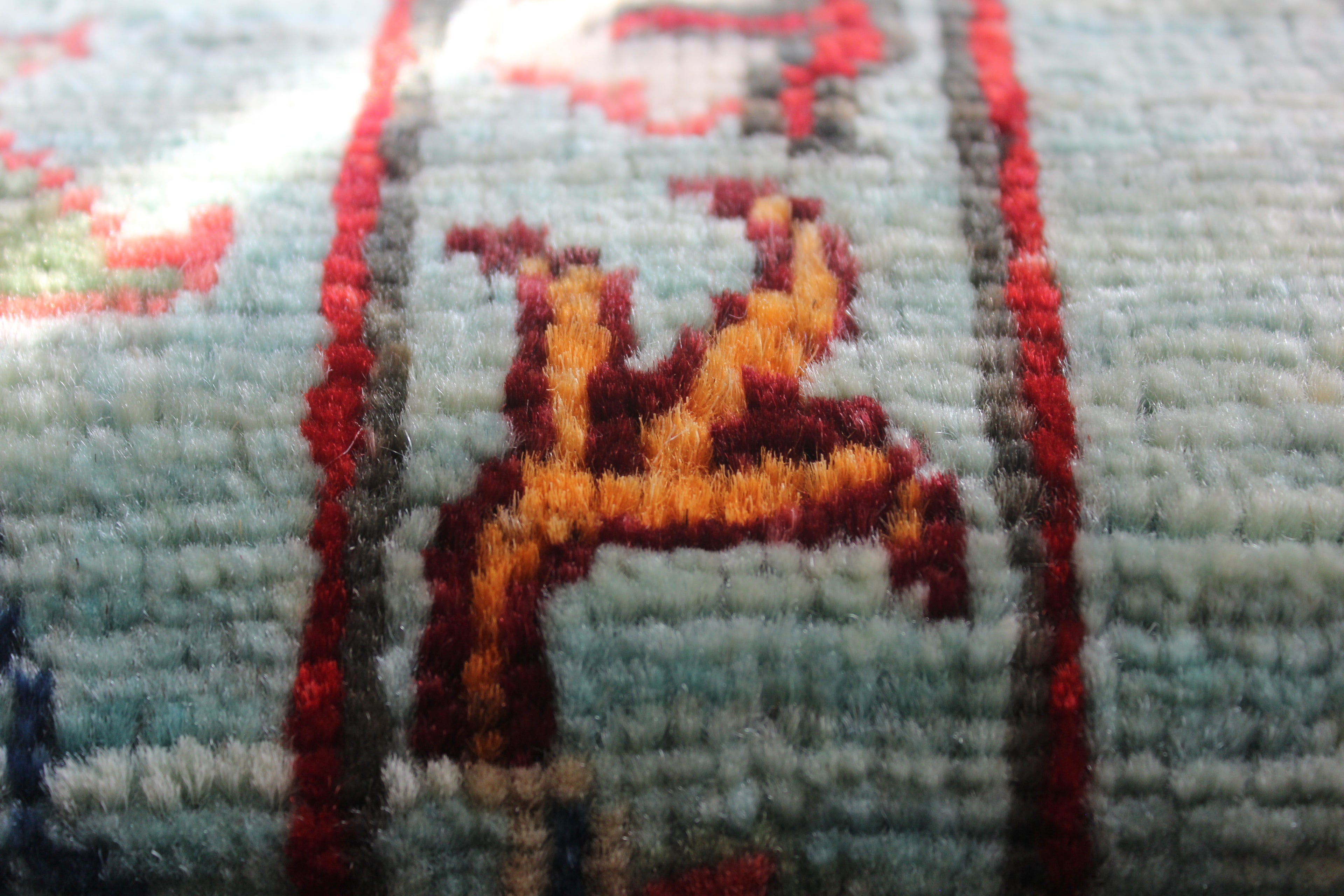 Afghan Sultani in Teal – Hand-Knotted Wool | 3x4