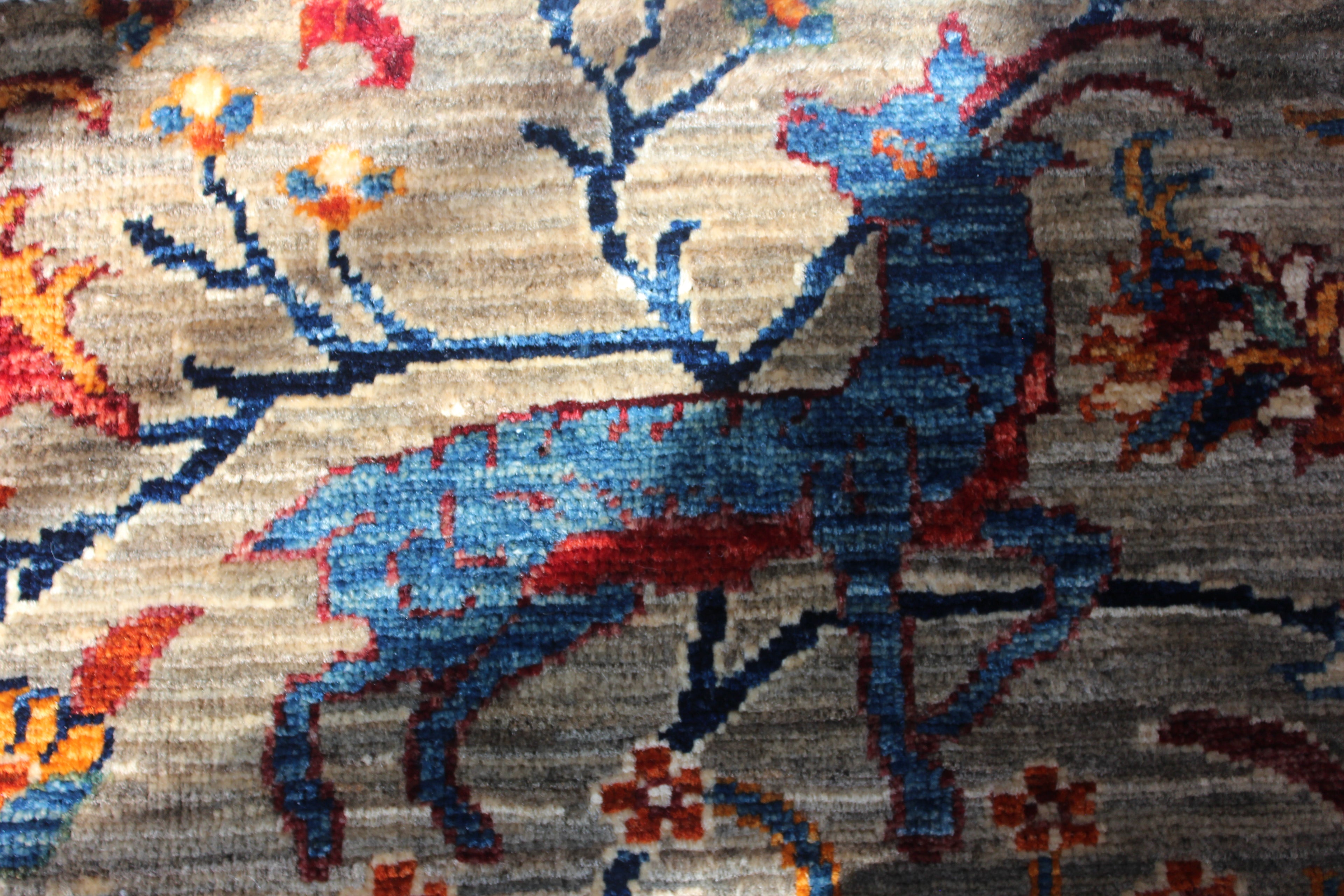 Afghan Chobi in Natural – Hand-Knotted Wool | 3x4