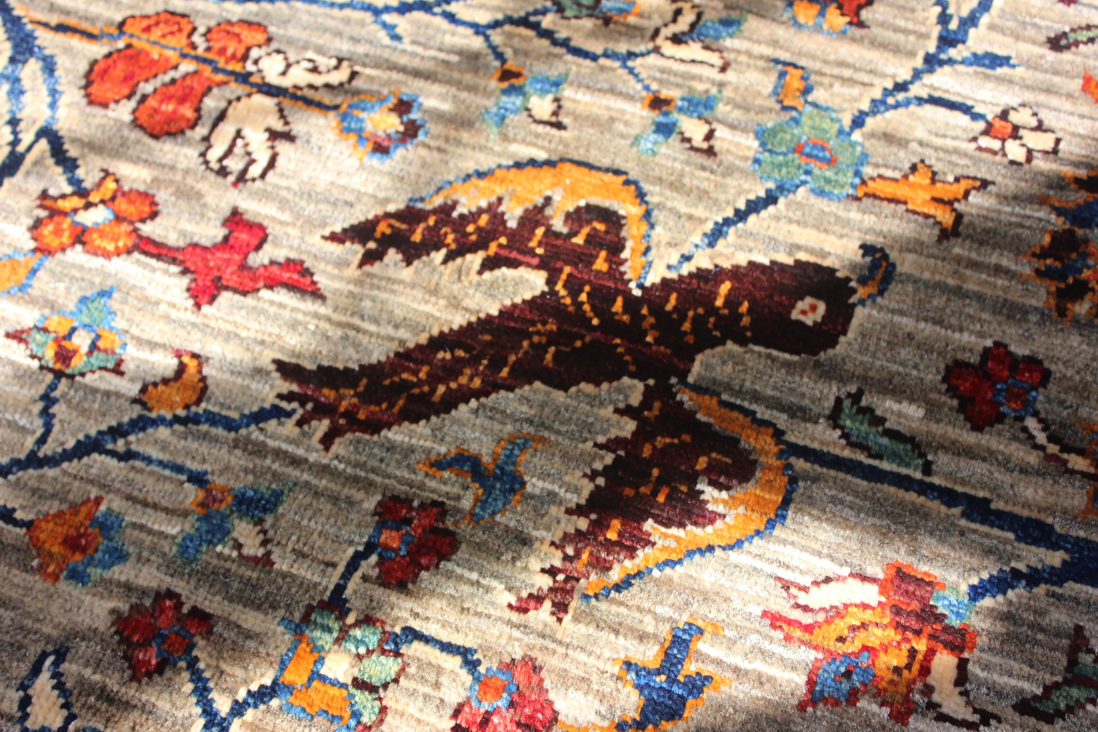 Afghan Chobi in Natural – Hand-Knotted Wool | 3x4