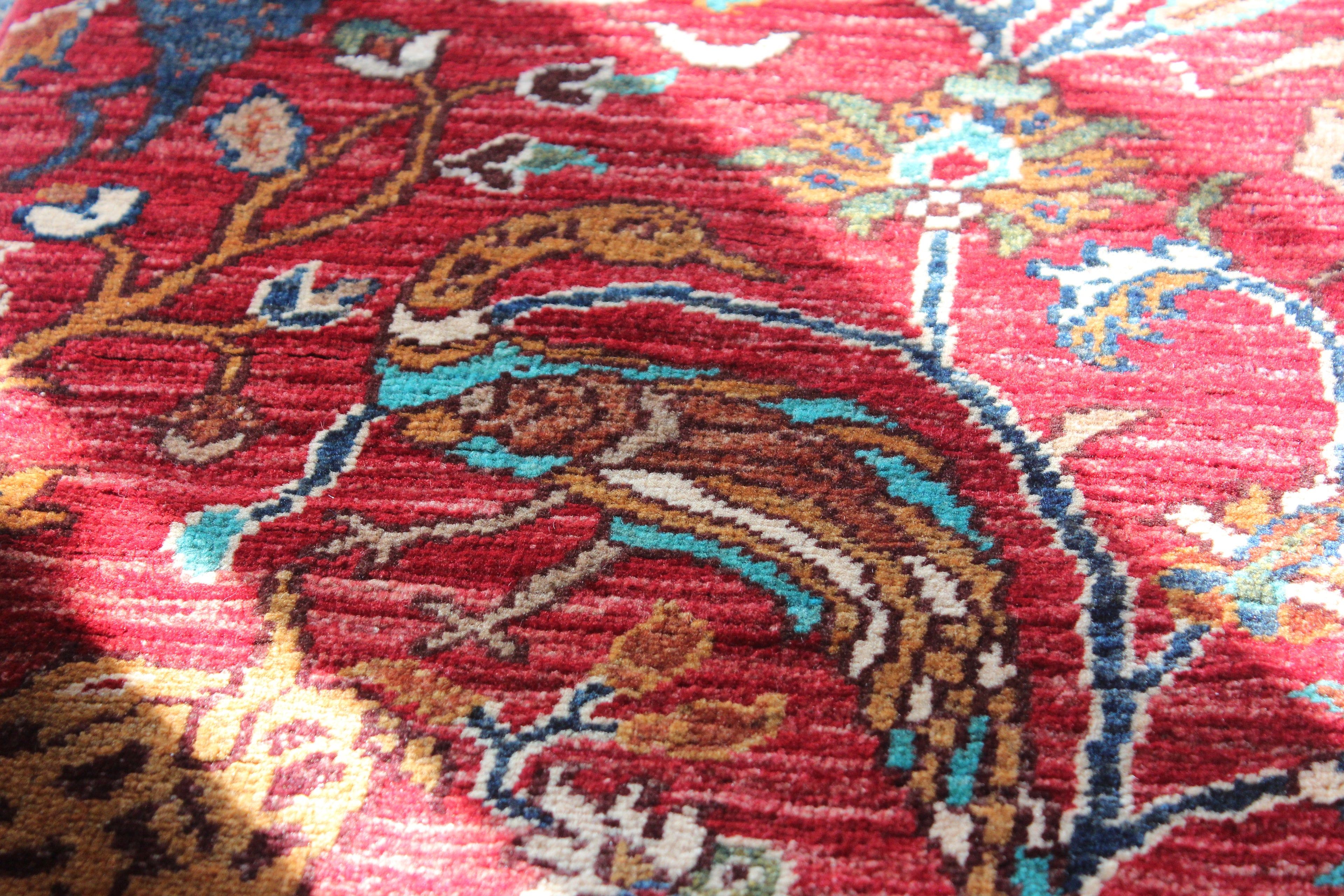 Afghan Chobi in Red – Hand-Knotted Wool | 3x4