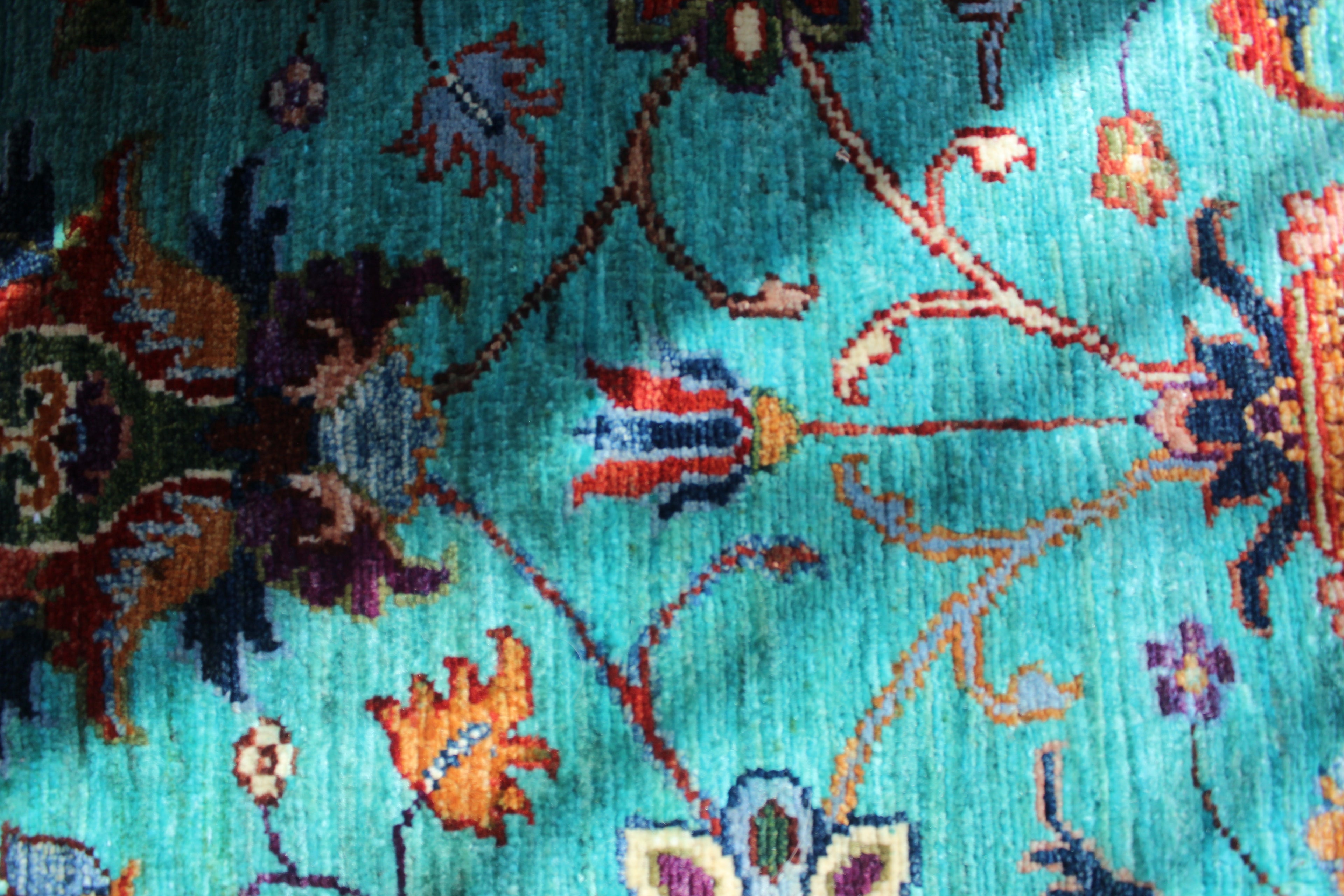 Afghan Sultani in Teal – Hand-Knotted Wool | 3x5