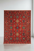 Afghan Turkmen in Scarlet – Hand-Knotted Wool | 8x10