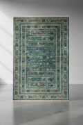 Afghan Serapi in Teal – Hand-Knotted Wool | 6x9