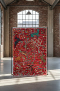 Afghan Chobi in Red – Hand-Knotted Wool | 3x4