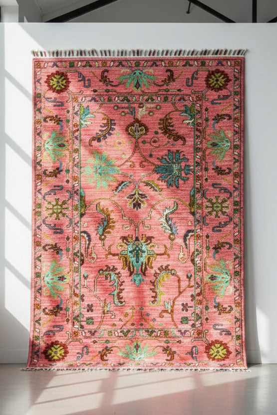 Afghan Sultani in Rose – Hand-Knotted Wool | 3x5